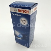 Лампа BOSCH 12v P21W Pure Light 21w BA 15s (указатель поворота, задний ход)